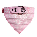 Bandana en Cuir PU Motif Cachemire pour Chien et Chat