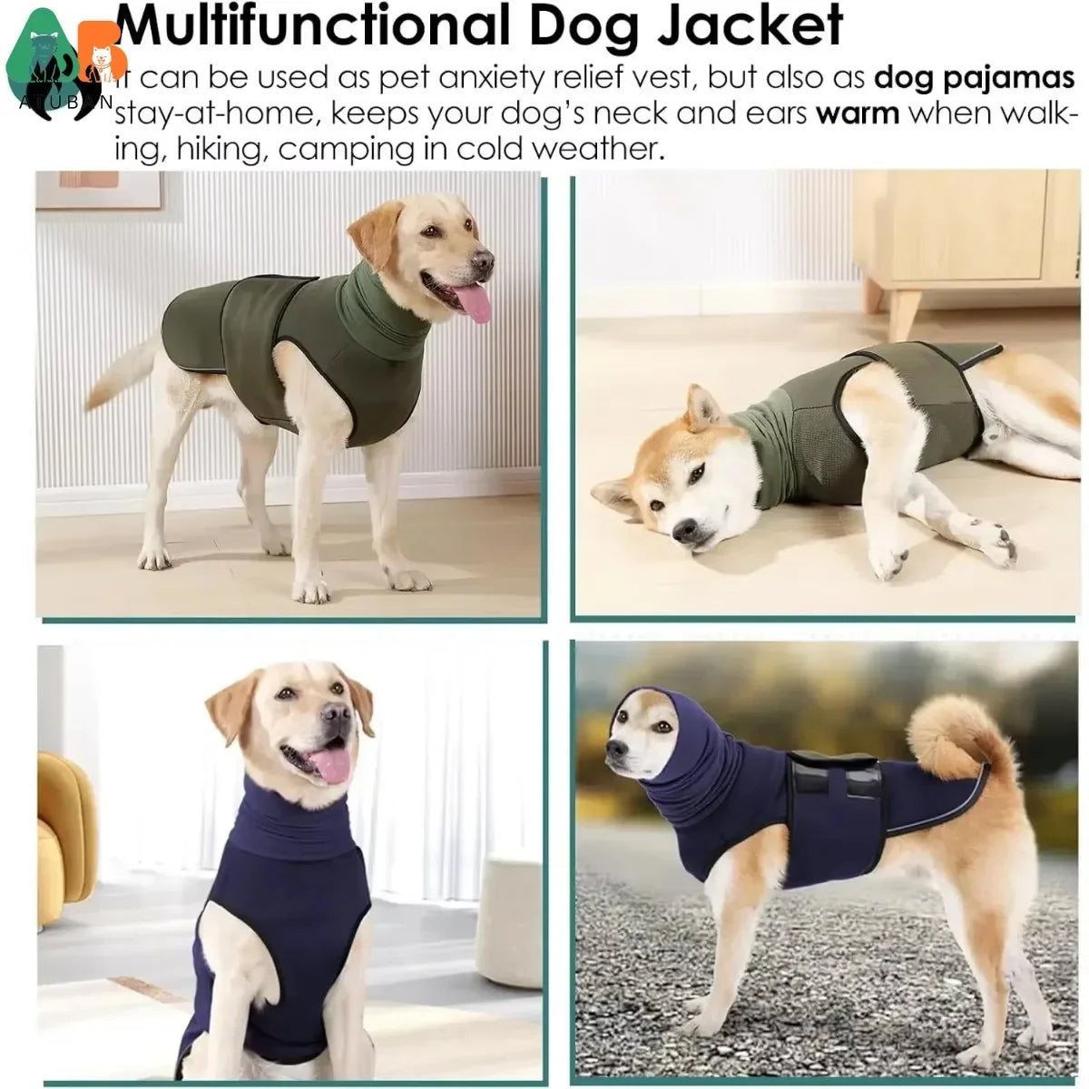 Gilet Anti-Anxiété pour Chien - Effet Enveloppant Thundershirt
