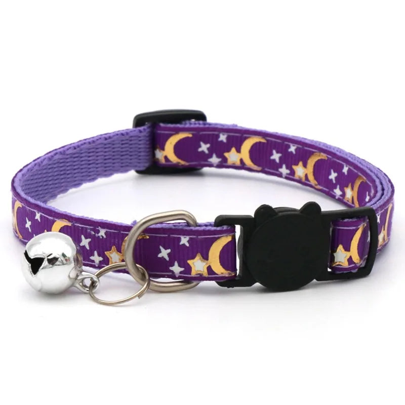 Collier avec Grelot Motif Empreintes pour Chien et Chat - Réglable