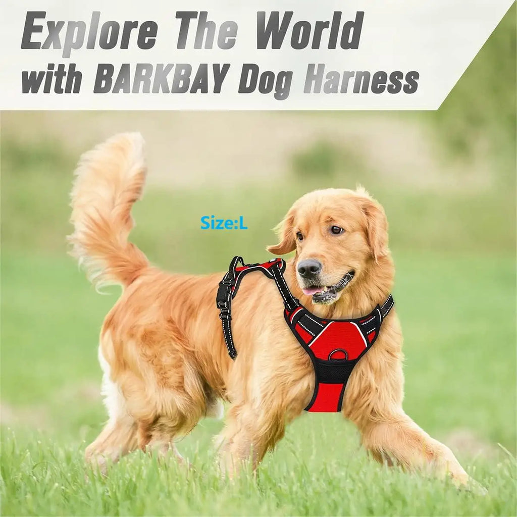 Harnais Anti-Traction Réglable pour Chien - Réfléchissant avec Poignée