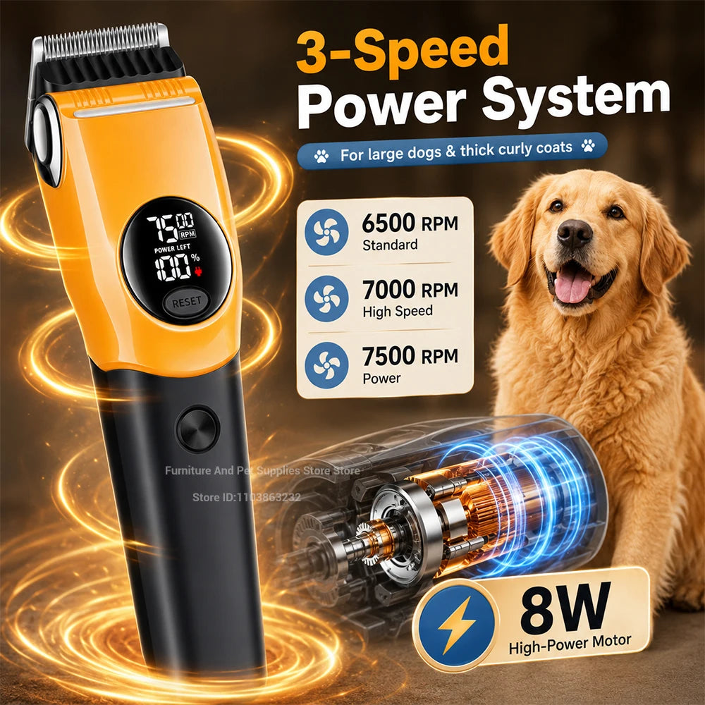 Tondeuse Électrique pour Chien - Toilettage Silencieux