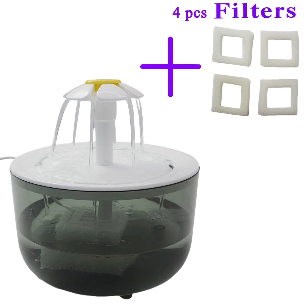 Fontaine à Eau pour Chat - 4 Filtres, 1,2L