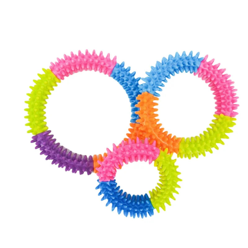 Jouet Frisbee Anneau à Picots Nettoyage Dentaire pour Chien