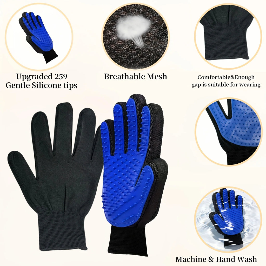 Duo de Gants de Toilettage Anti-Poils