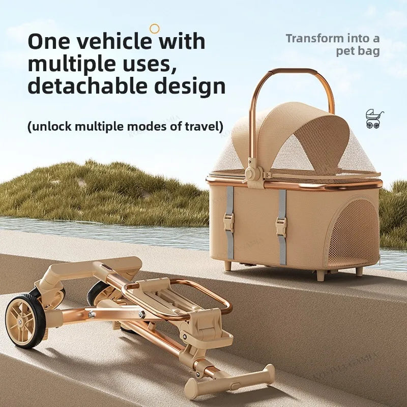 Poussette pour Animaux Séparable et Pliable