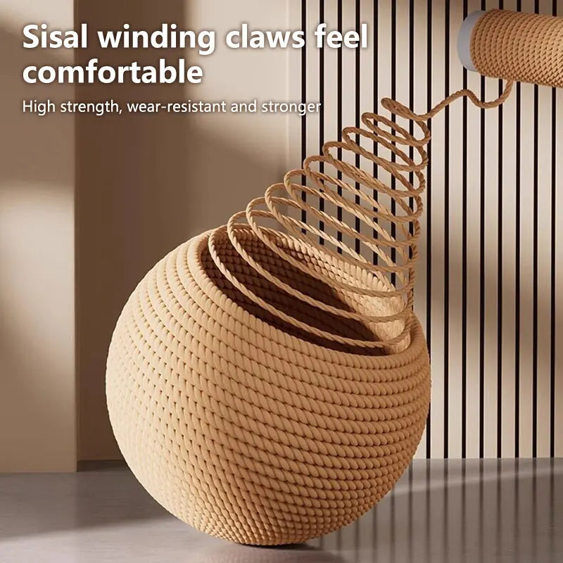 Grande Balle Griffoir Sonore en Sisal pour Chat