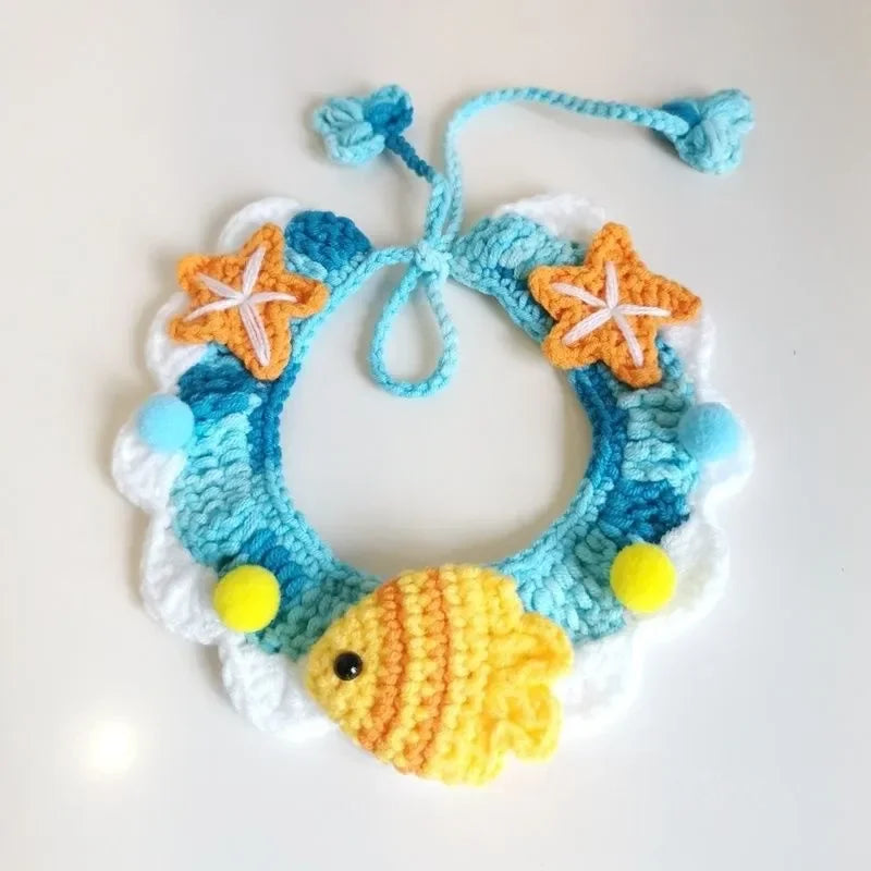 Collier Bavoir Décoratif Fleurs pour Chien et Chat