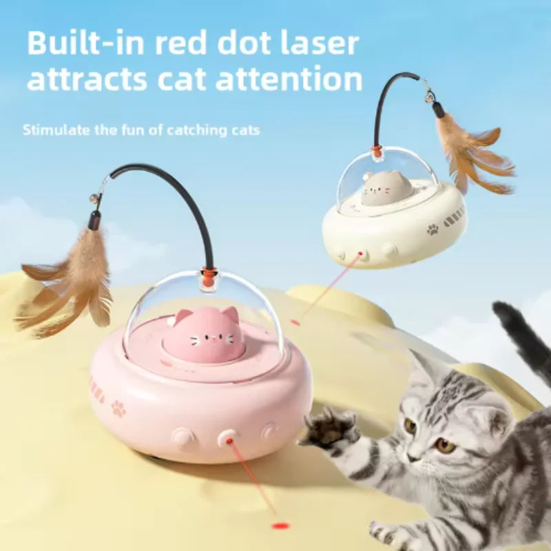 Canne à Pêche Électrique Rechargeable pour Chat