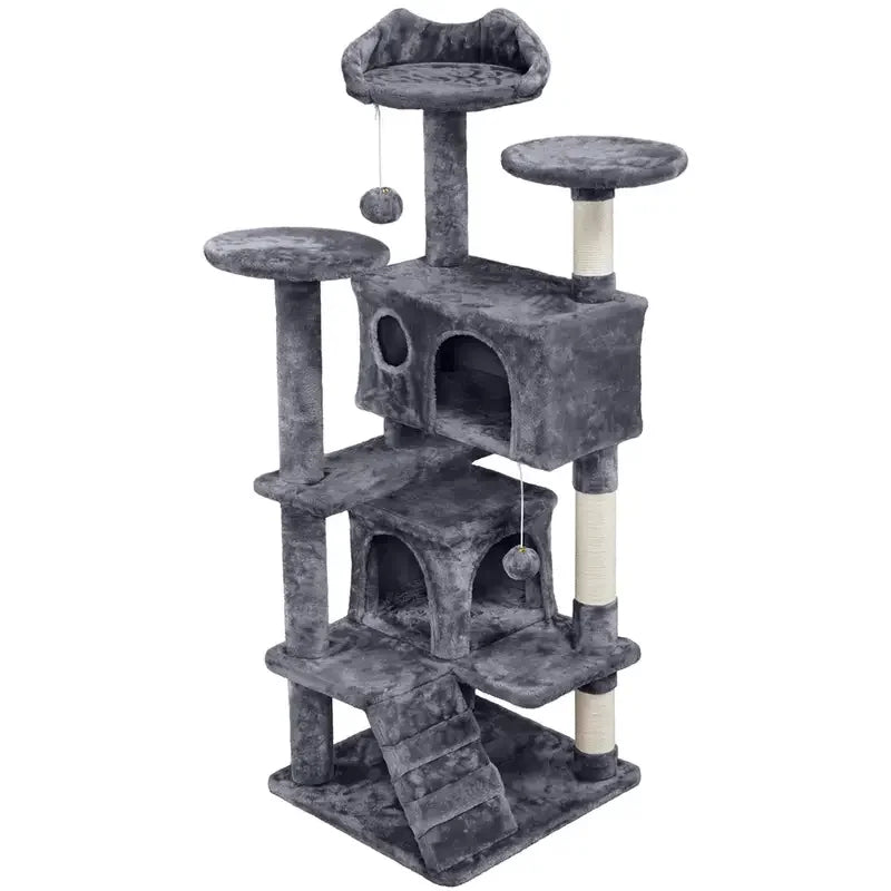 Grand Arbre à Chat avec 2 Nichoirs et Griffoirs