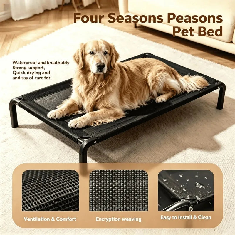 Lit Surélevé pour Chien - Usage Extérieur Toutes Saisons