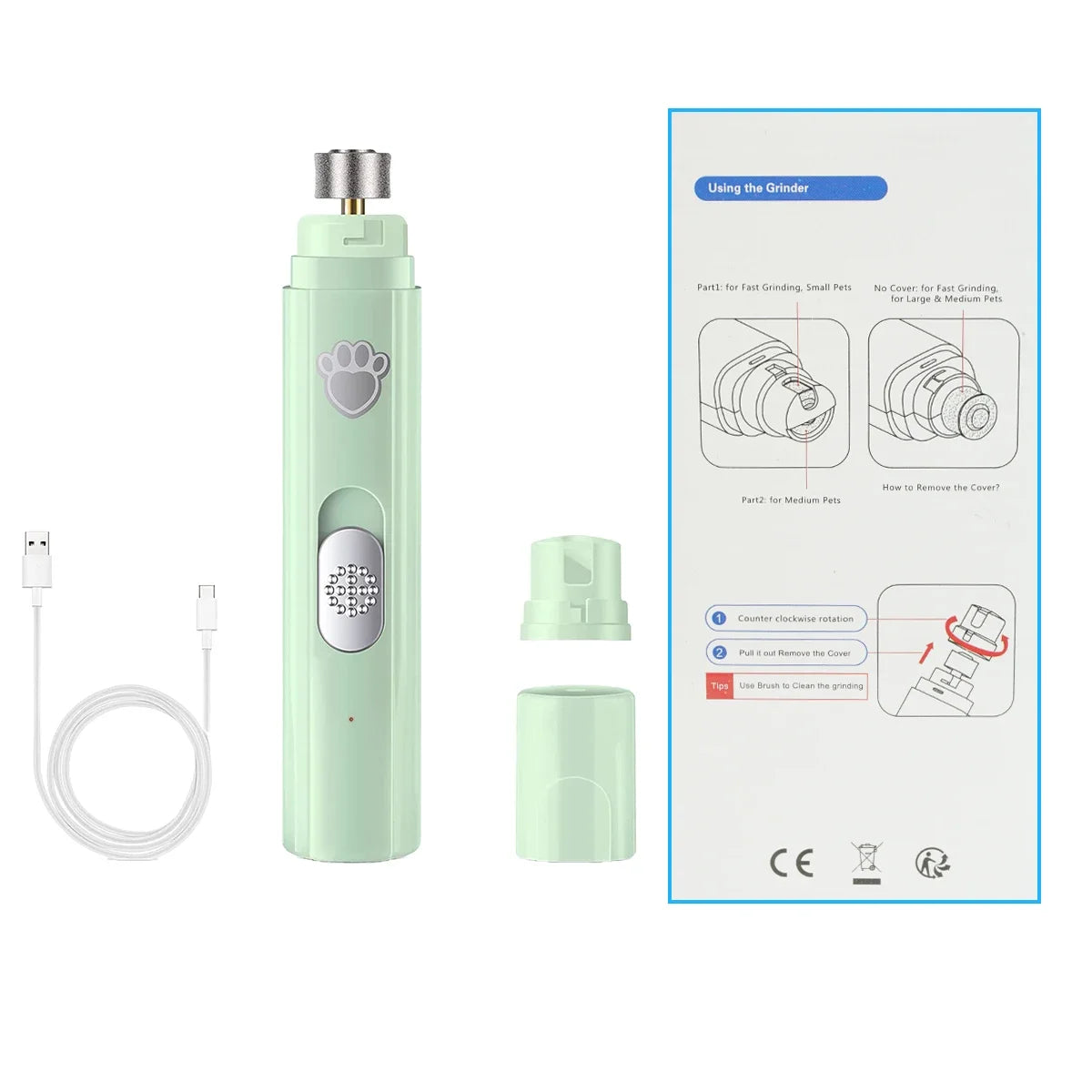 Lime à Ongles Électrique pour Chien - Sans Fil