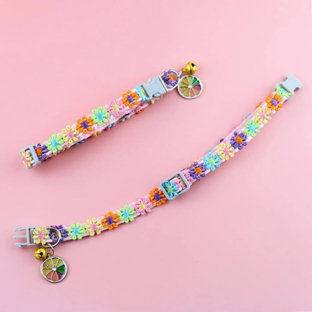 Collier avec Grelot Motif Empreintes pour Chien et Chat - Réglable