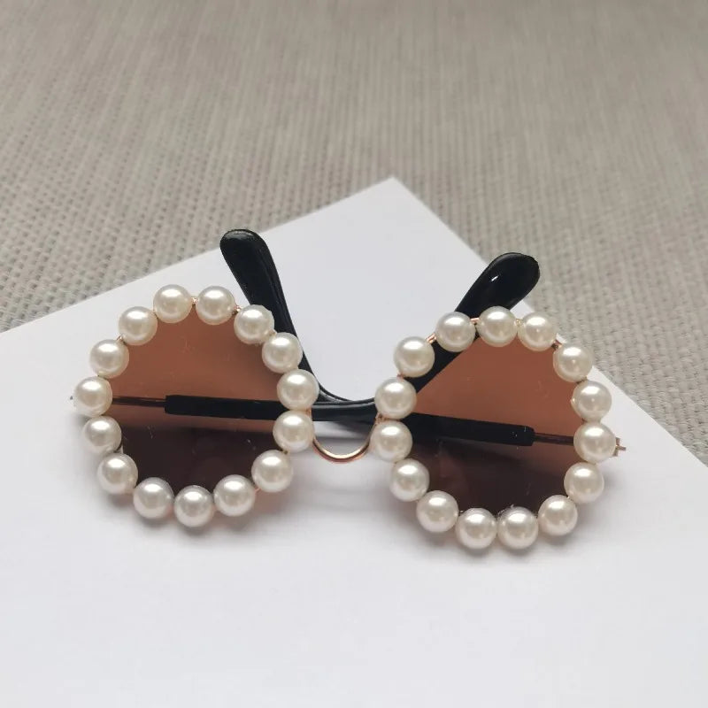 Lunettes Rondes Fleuries Accessoire Photo pour Chat
