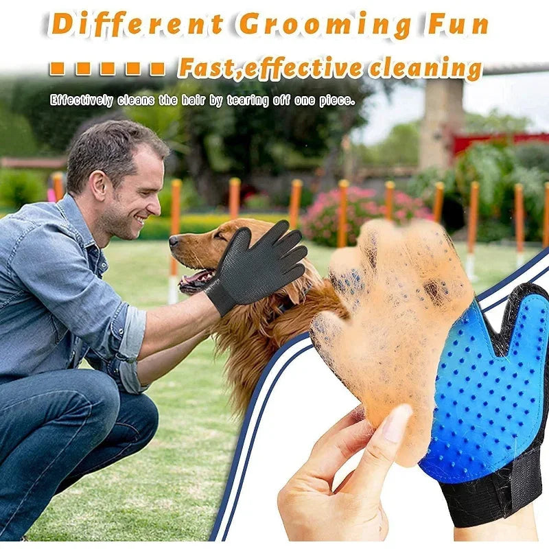 Gant de Toilettage Double Face pour Chien et Chat