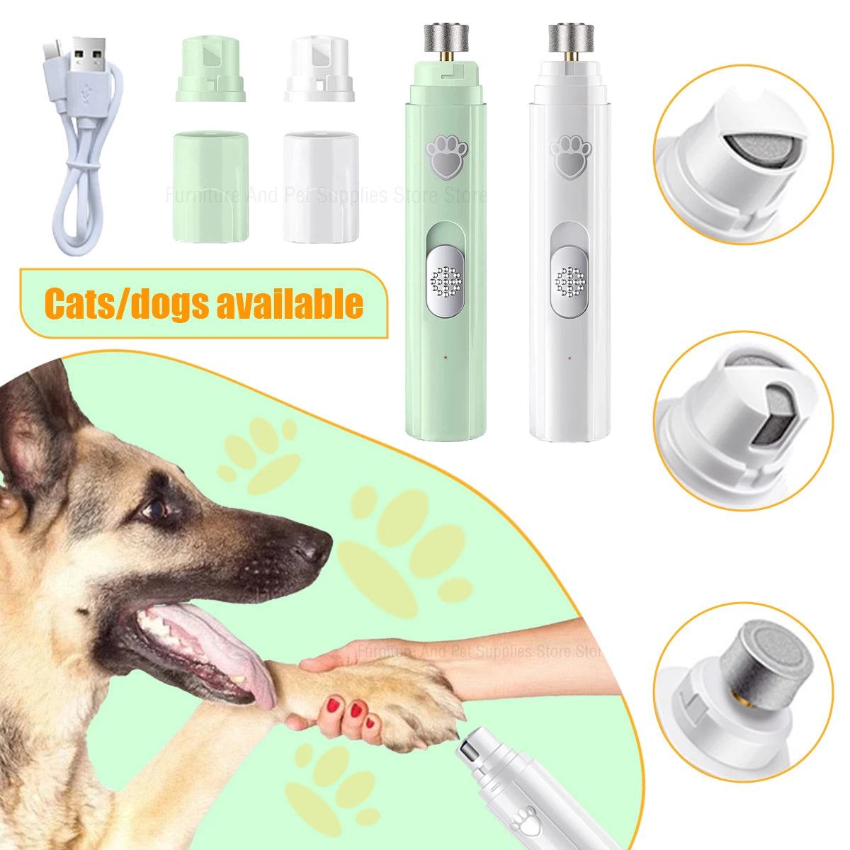 Lime à Ongles Électrique pour Chien - Sans Fil
