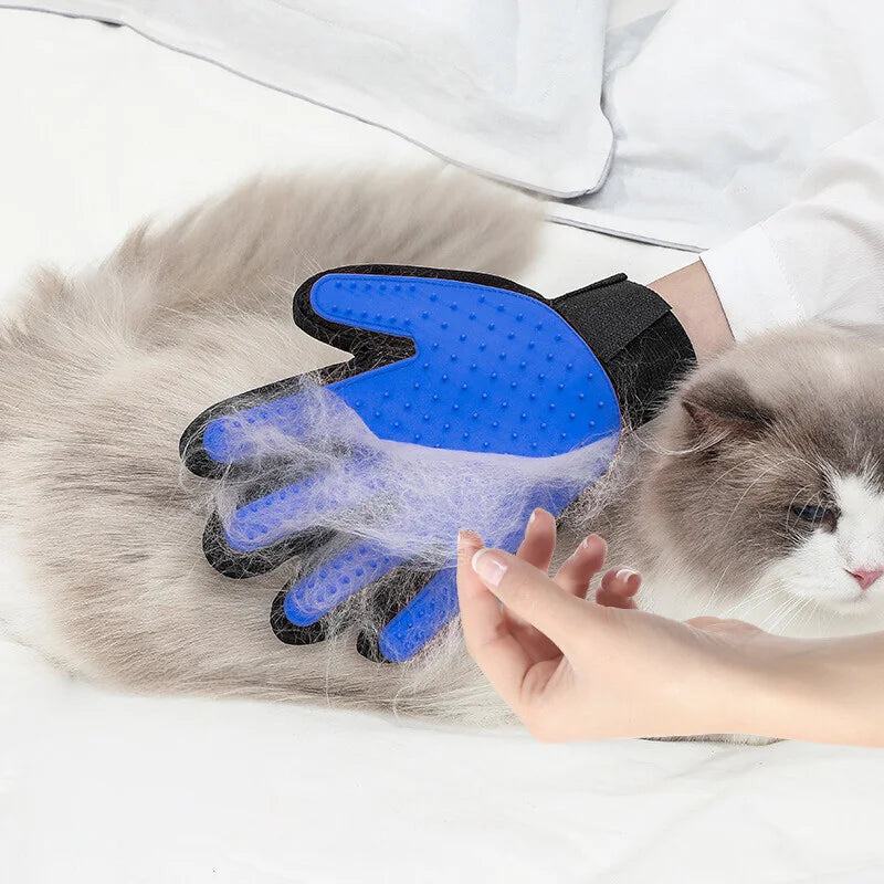 Gant de Toilettage pour Chat - Anti-Poils et Massant