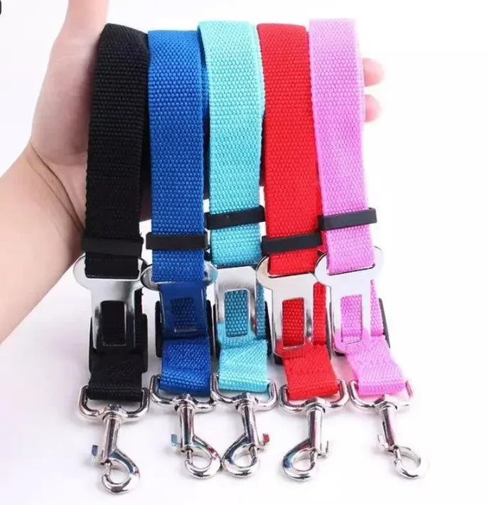 Harnais et Laisse Réglables avec Ceinture de Sécurité Voiture pour Chien et Chat