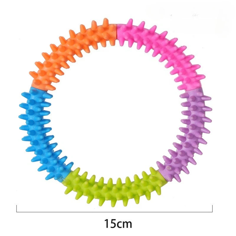 Jouet Frisbee Anneau à Picots Nettoyage Dentaire pour Chien