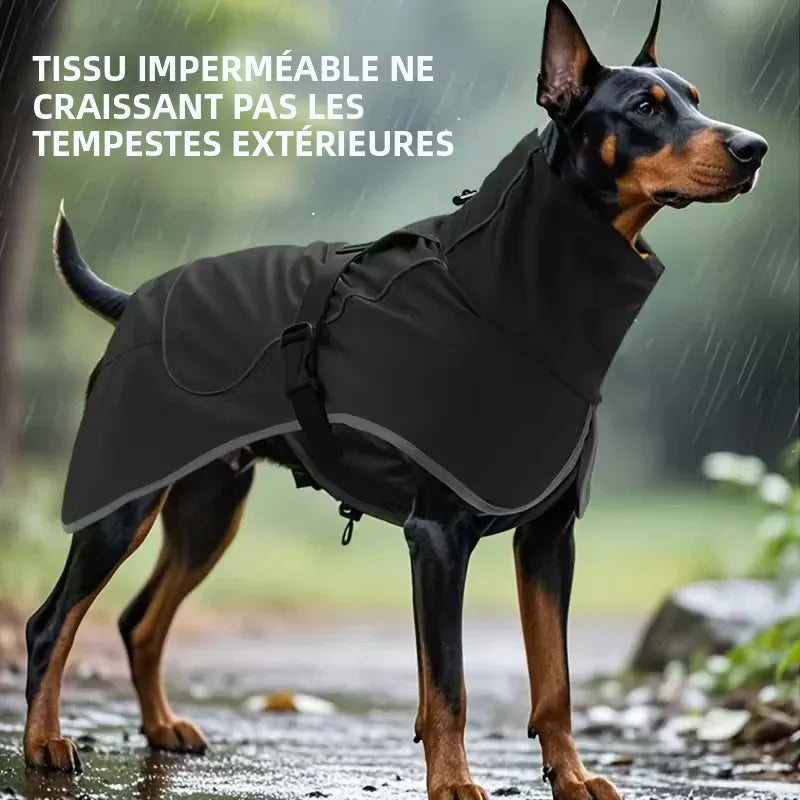 Manteau de Pluie Coupe-Vent pour Chien - Bandes Réfléchissantes