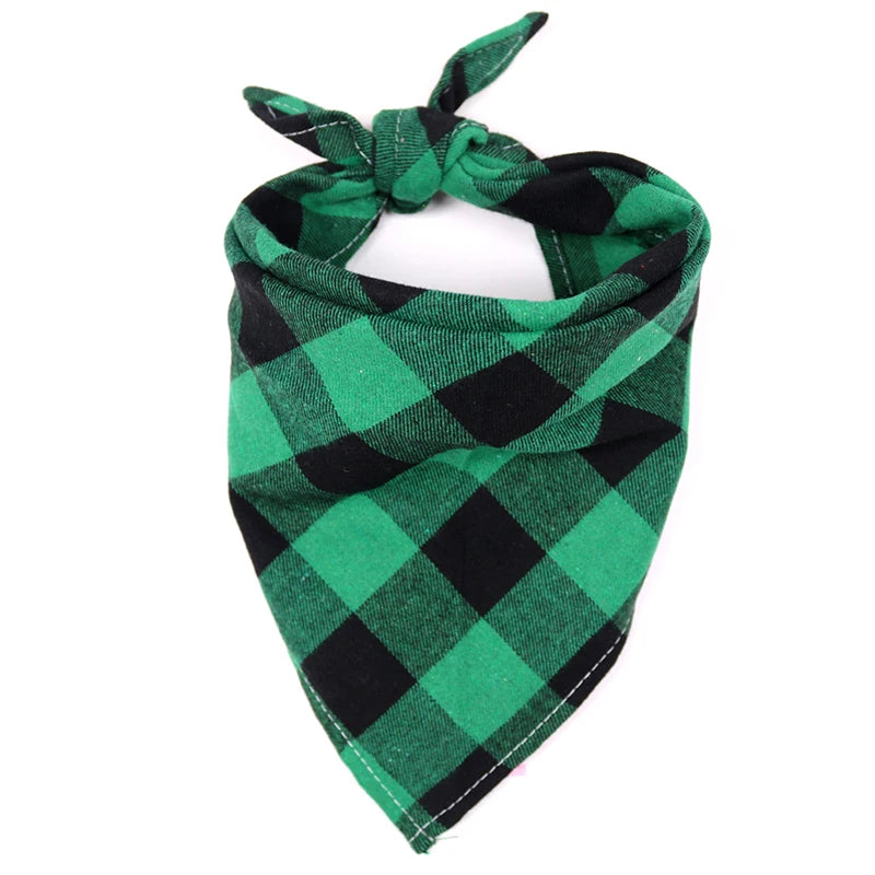 Bandana à Carreaux avec Nœud pour Chien