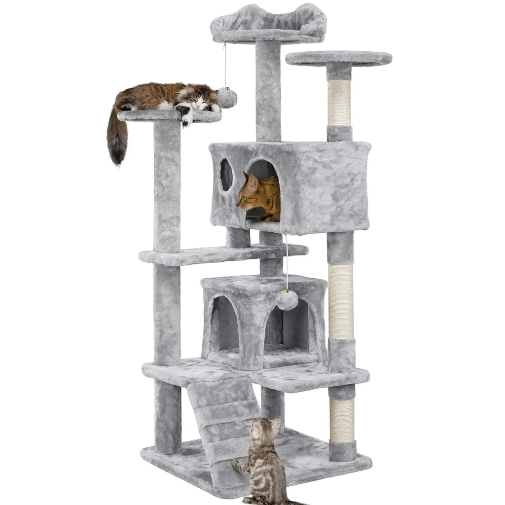 Grand Arbre à Chat avec 2 Nichoirs et Griffoirs