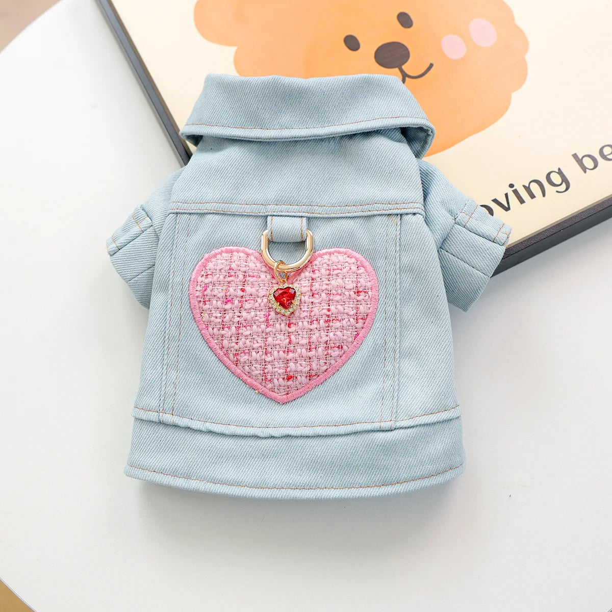 Veste en Jean Harnais Intégré pour Chien
