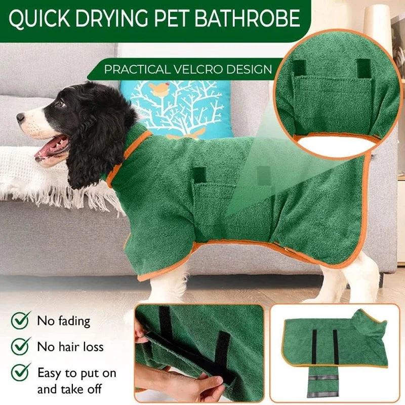 Peignoir Absorbant pour Chien - Séchage Rapide