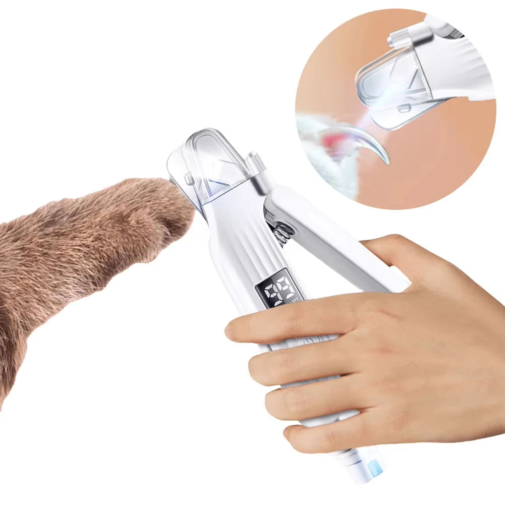 Coupe-Griffes Électrique 2-en-1 avec LED pour Animaux