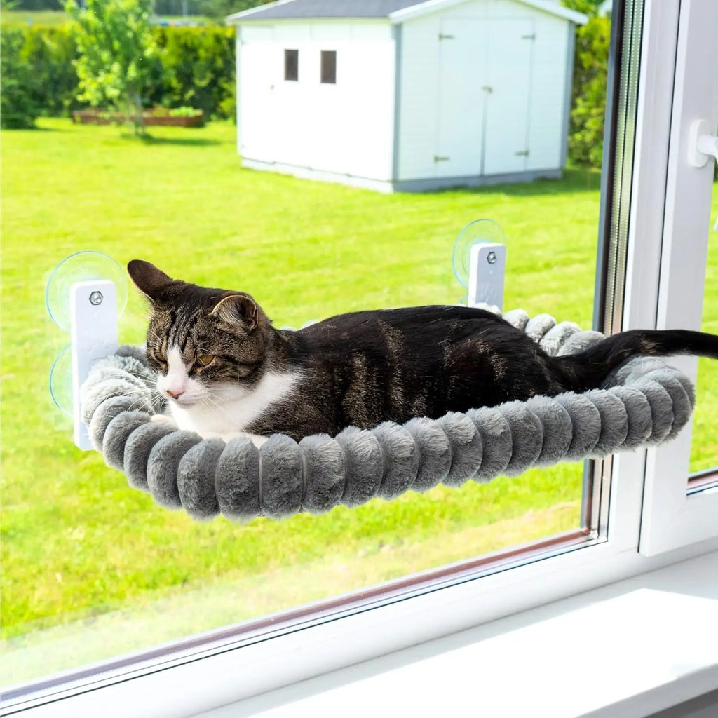 Hamac de Fenêtre Hiver pour Chat - Suspendu par Ventouse