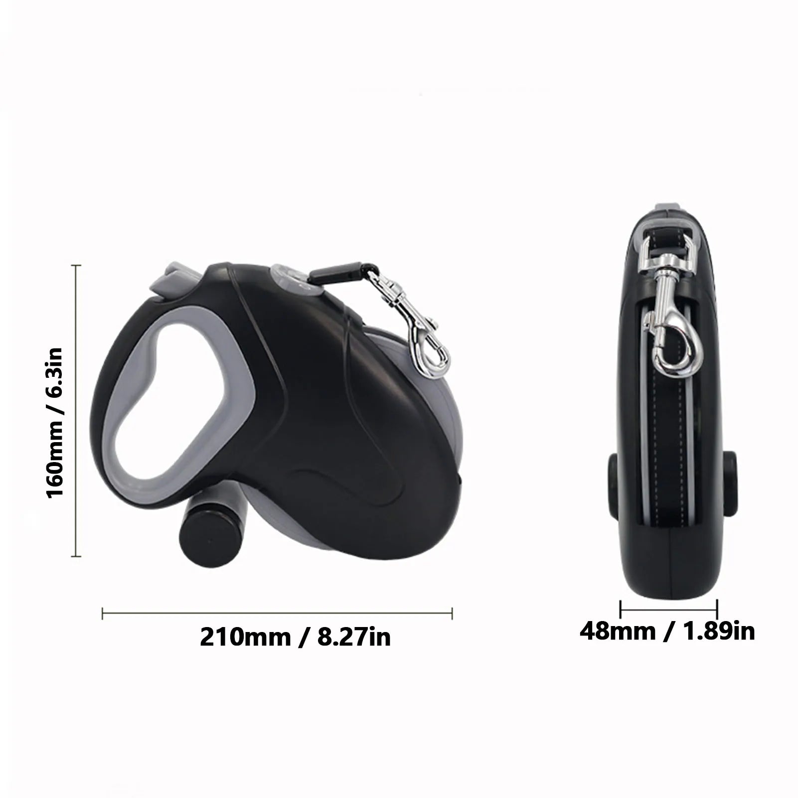 Laisse Rétractable 10m avec Distributeur de Sacs pour Chien