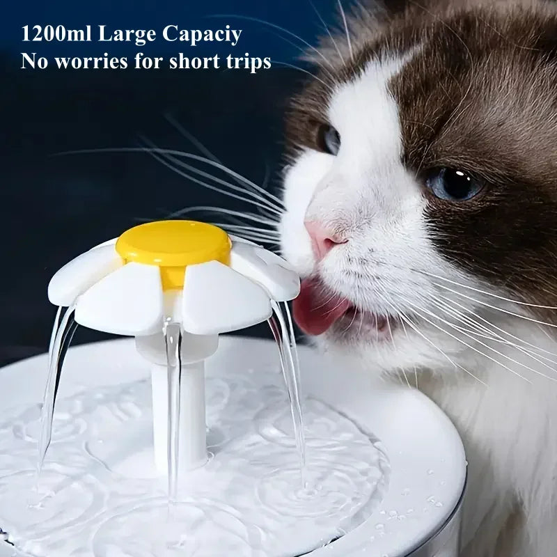 Fontaine à Eau Silencieuse USB pour Chat - 1,2L
