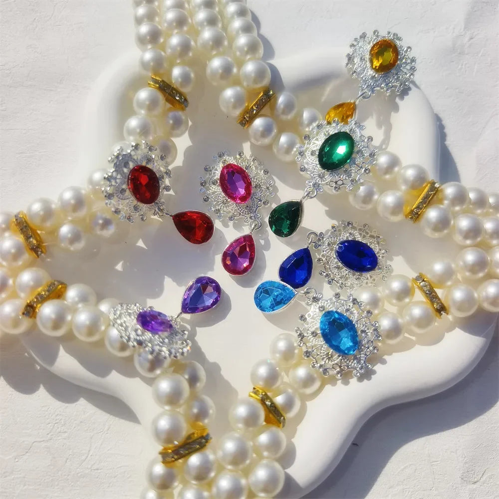 Collier Perles Double Rang avec Pendentif Fleur pour Chien et Chat