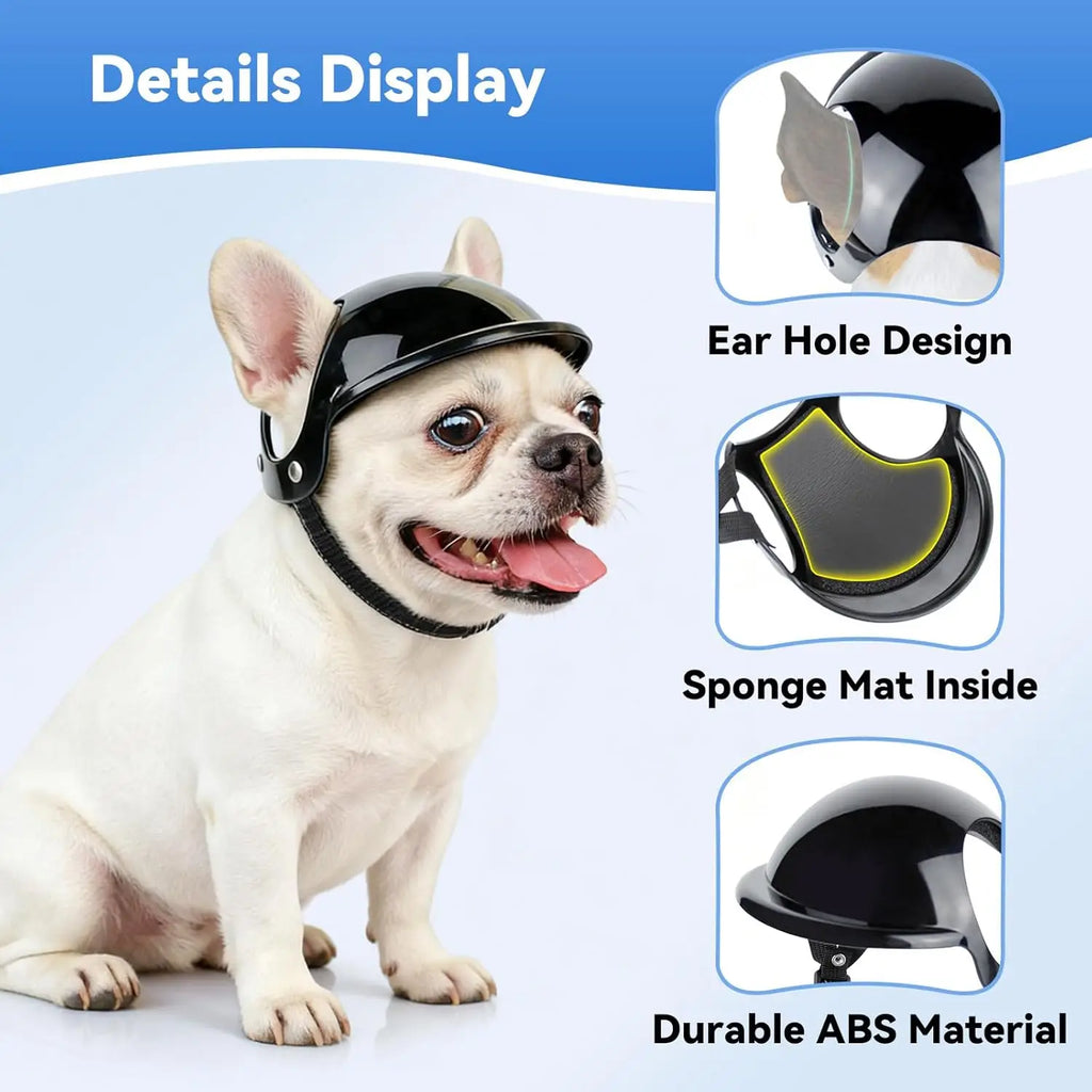 Casque de Moto et Lunettes de Protection pour Chien et Chat