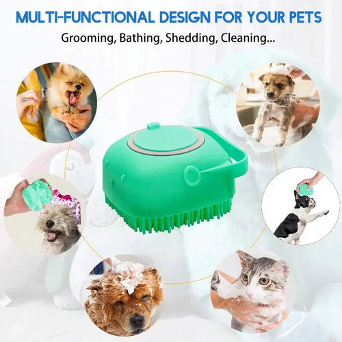 Brosse de Massage et Shampoing pour Chien et Chat - Toilettage Douceur