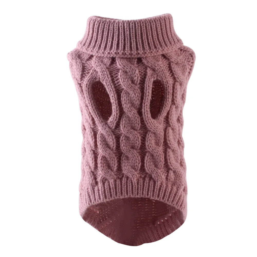 Pull Torsadé Chaud pour Petit Chien
