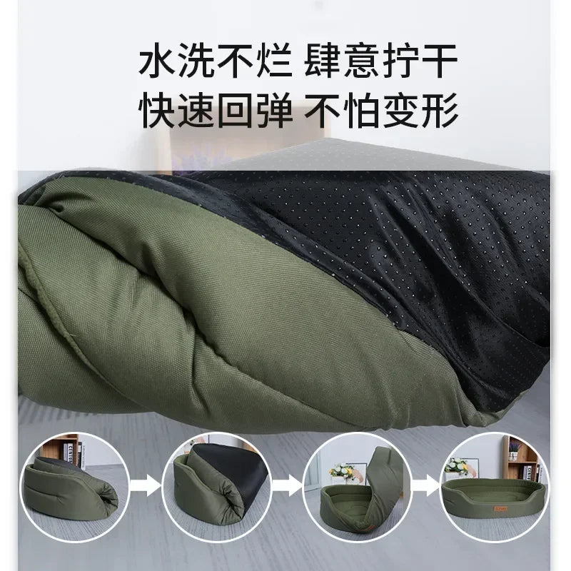 Panier Carré Confort pour Chien - Coussin Imperméable