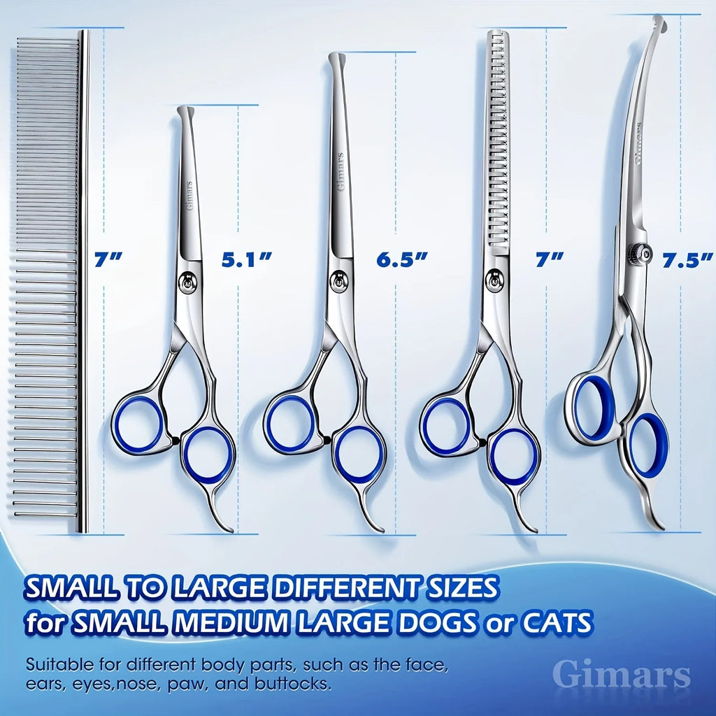 Kit de Ciseaux de Toilettage Sécurisé pour Chien et Chat