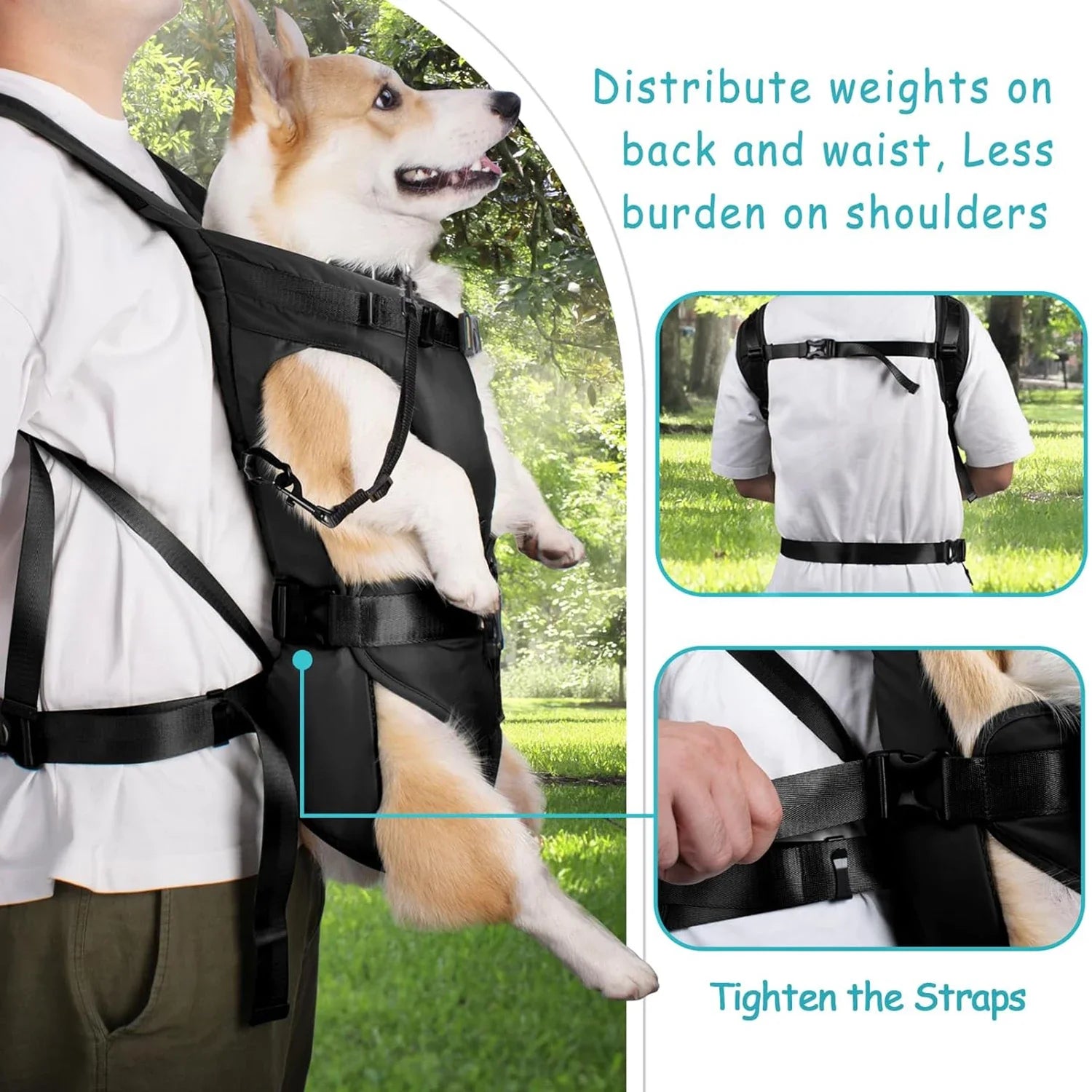 Sac à Dos Ventral Mains Libres pour Petit Chien