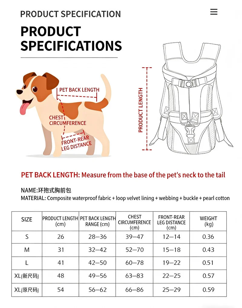 Sac à Dos de Transport Rembourré pour Chien et Chat