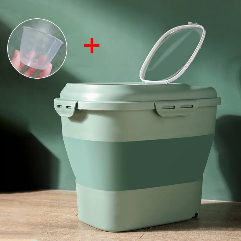 Contenant Pliable de Rangement pour Croquettes - Grande Capacité