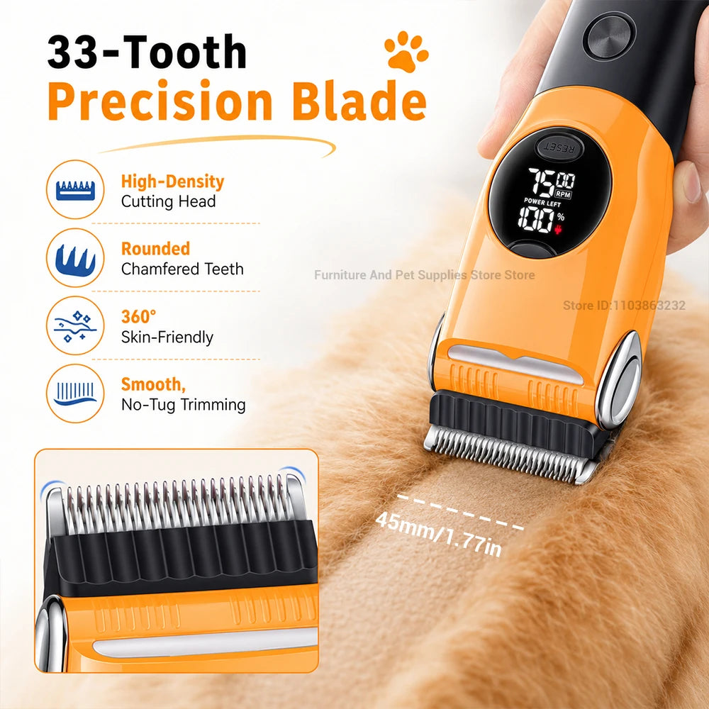 Tondeuse Électrique pour Chien - Toilettage Silencieux