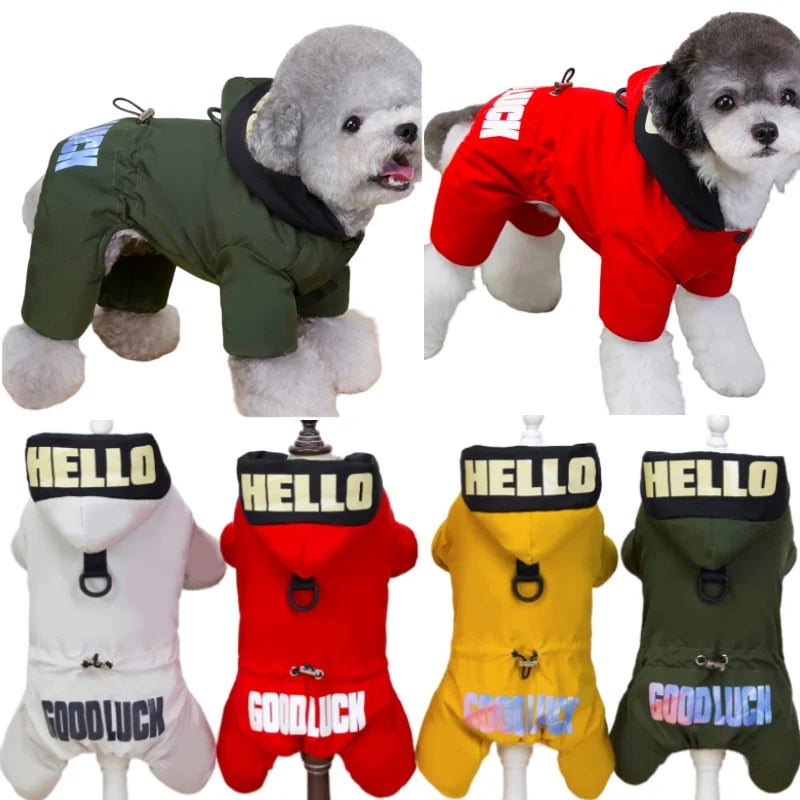 Combinaison d'Hiver Chaude à Capuche pour Chien