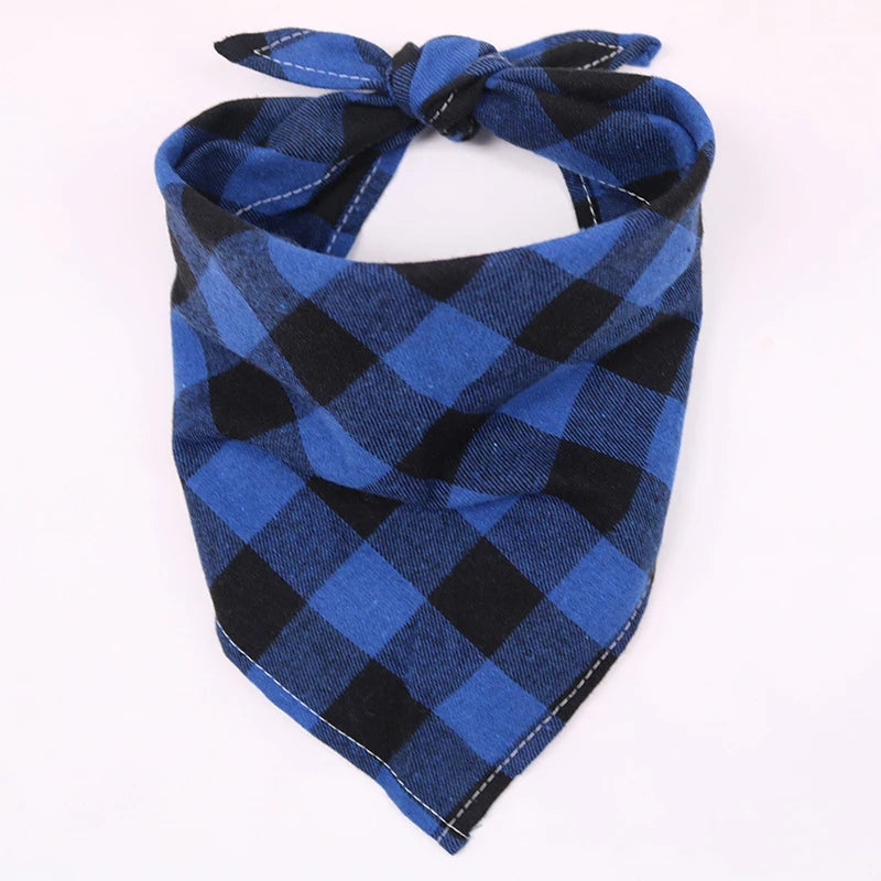 Bandana à Carreaux avec Nœud pour Chien