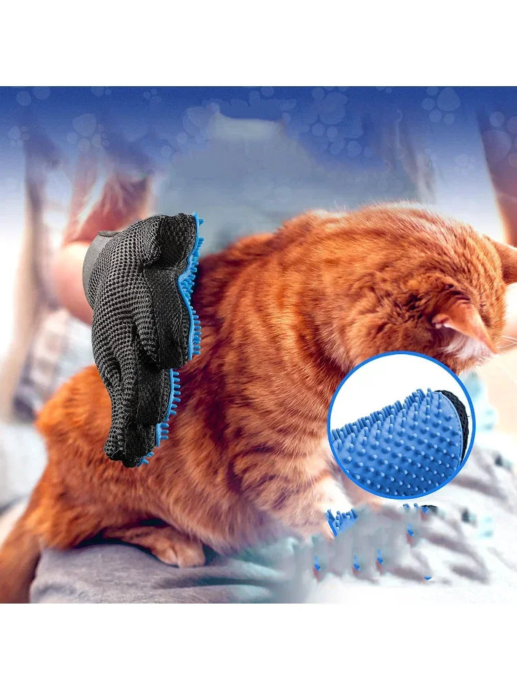 Gant de Toilettage Double Face pour Chien et Chat
