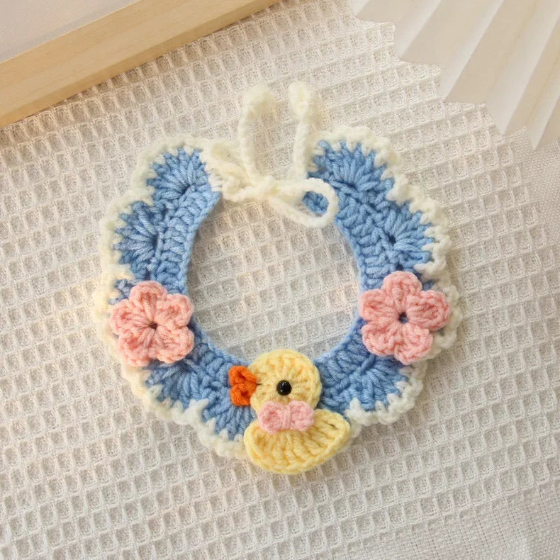 Collier Bavoir Décoratif Fleurs pour Chien et Chat