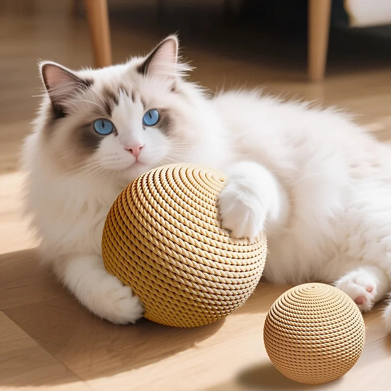 Grande Balle en Sisal pour Chat - Griffoir Interactif