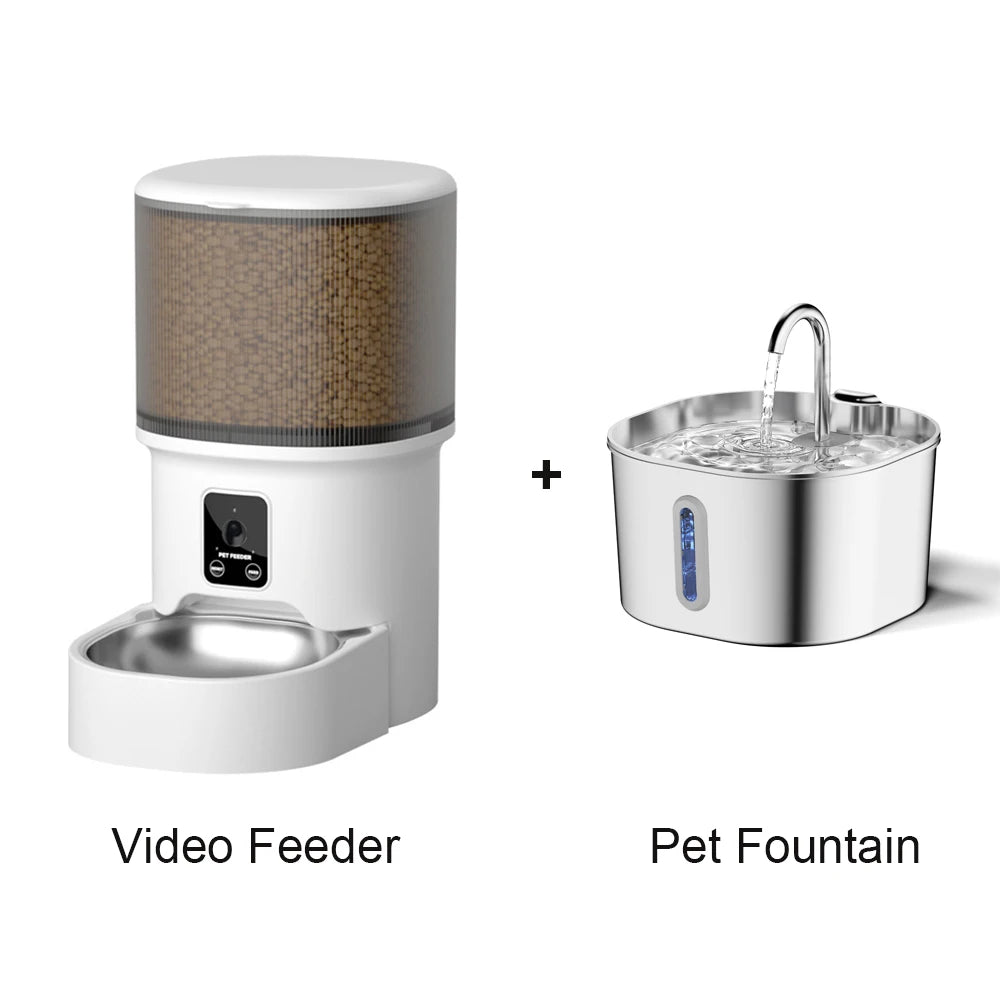 Distributeur Croquettes et Fontaine Connectés Chien Chat