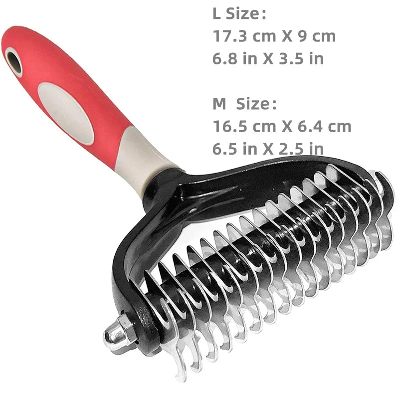 Brosse Anti-Poils Professionnelle Double Face pour Chien et Chat