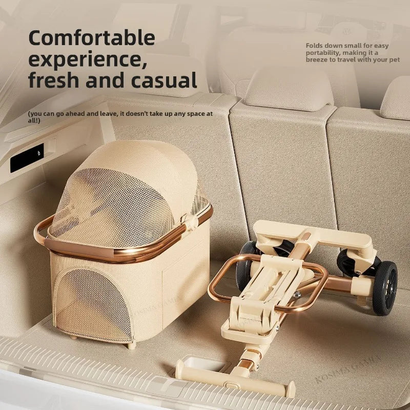 Poussette pour Animaux Séparable et Pliable