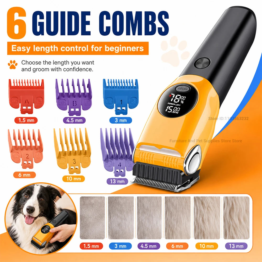 Tondeuse Électrique pour Chien - Toilettage Silencieux